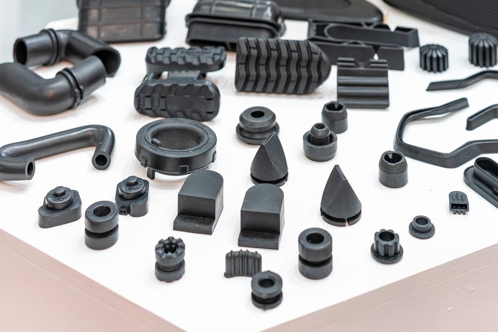 Various,Compression,Molded,Rubber,Sample,Parts,Made,From,Manufacturing,Process